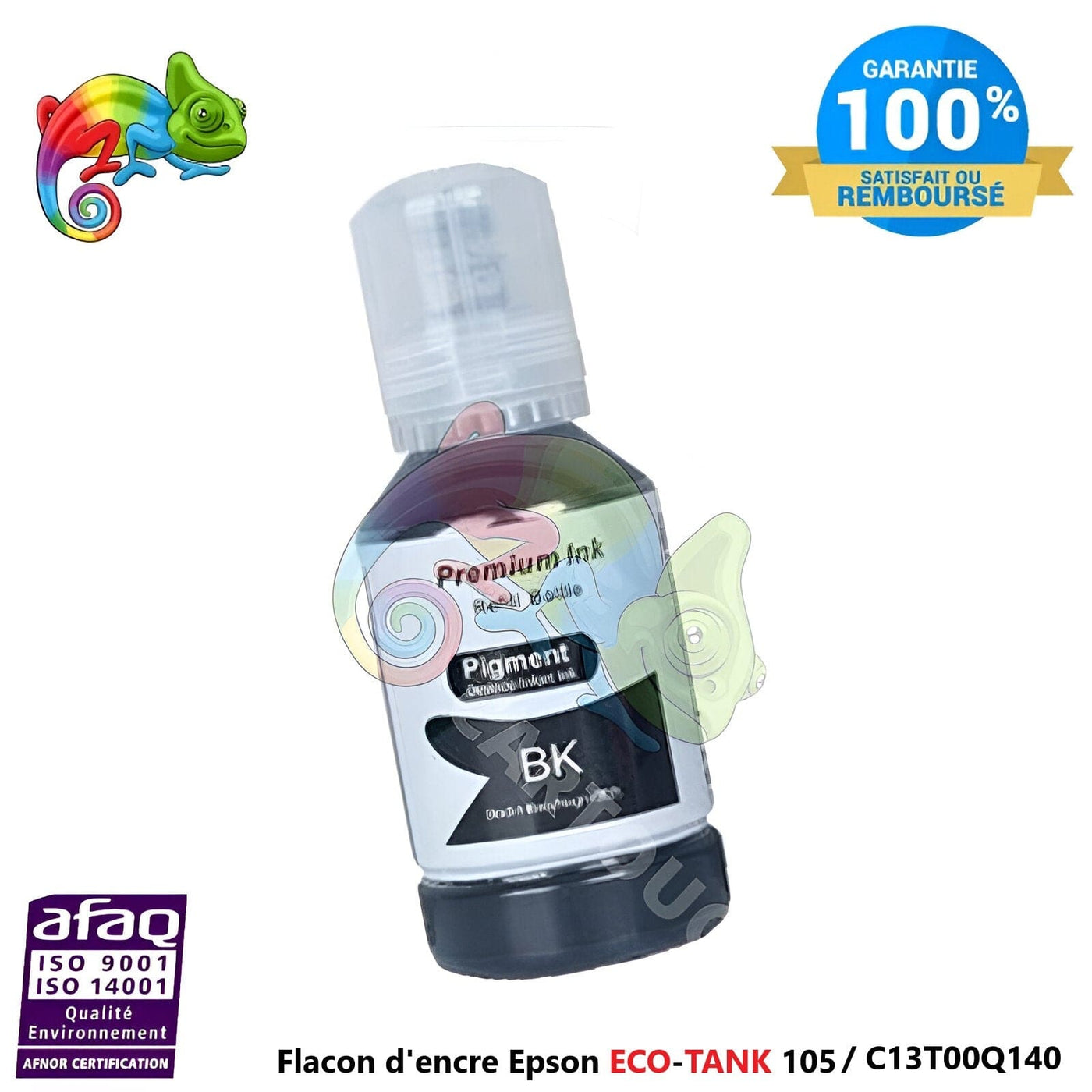 mycartouches eco-tank Flacon d'encre Epson ECO-TANK 105  Noir pigmentée (C13T00Q140) Compatible