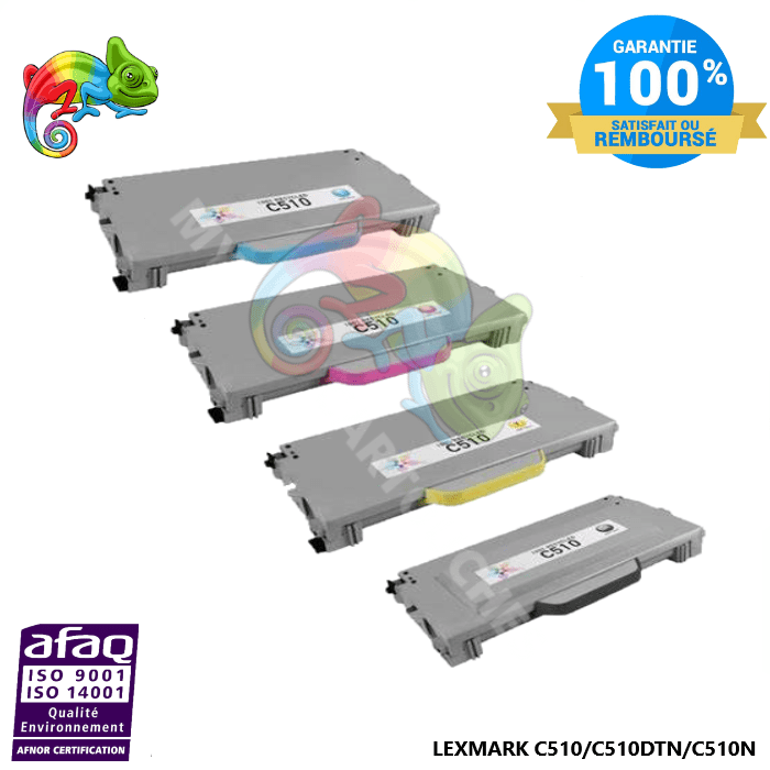 MyCartouches Toner/Laser Pack de 4 Toner laser compatible avec Lexmark C510 20K14 B/Y/M/C