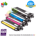 mycartouches Toner/Laser Pack De 4 Toners  Brother TN 210/230/240/290  Brother Toner Laser compatible