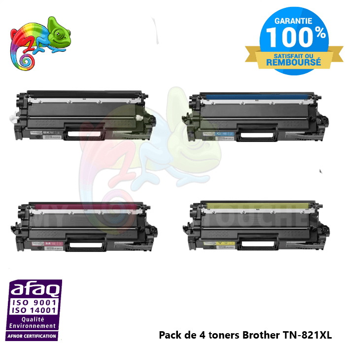 mycartouches Toner/Laser Pack de 4 Toners Pour  Brother TN-821XL  Brother Compatible ( HL-L 9470 CDNT.... )