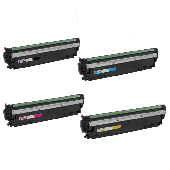 mycartouches Toner/Laser Pack de 4 Toners  Pour  HP 307A   Toner laser HP (CE740A/41A/42A/43A) Compatible