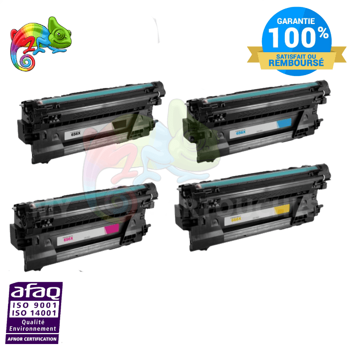 mycartouches Toner/Laser Pack de 4 Toners Pour  HP 656X  Toner laser HP (CF460X/61X/62X/63X) Compatible