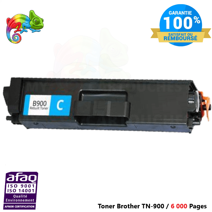 mycartouches Toner/Laser Cyan / 6 000 Pages / TN900 Toner Laser  Brother TN 900 Cyan Brother ( MFC-L 9500 Series ..... )  Compatible