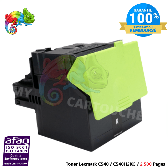 MyCartouches Toner/Laser Black / 2 500 Pages / C540H2KG Toner laser compatible avec Lexmark C540 ( C540H2KG )    - NOIR 2 500 pages