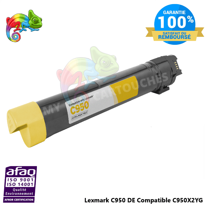 MyCartouches Toner/Laser Jaune / 22 000 Pages / C950X2YG Toner laser compatible avec Lexmark C950 C950X2YG Jaune