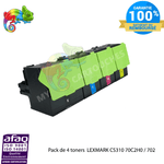 MyCartouches Pack Toner laser compatible avec Lexmark CS310 Pack 702