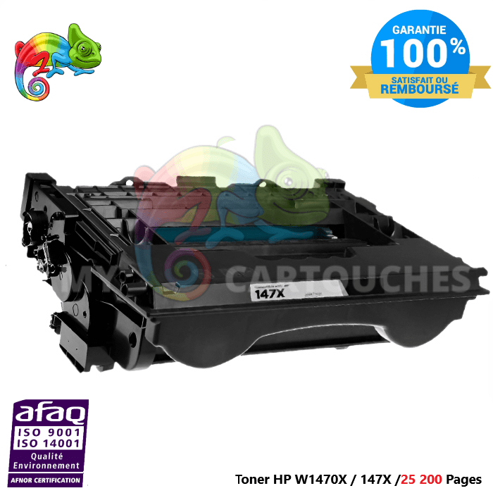 mycartouches Toner/Laser Toner laser compatible Pour HP 147X Noir ( W1470X ) 25 200 Pages