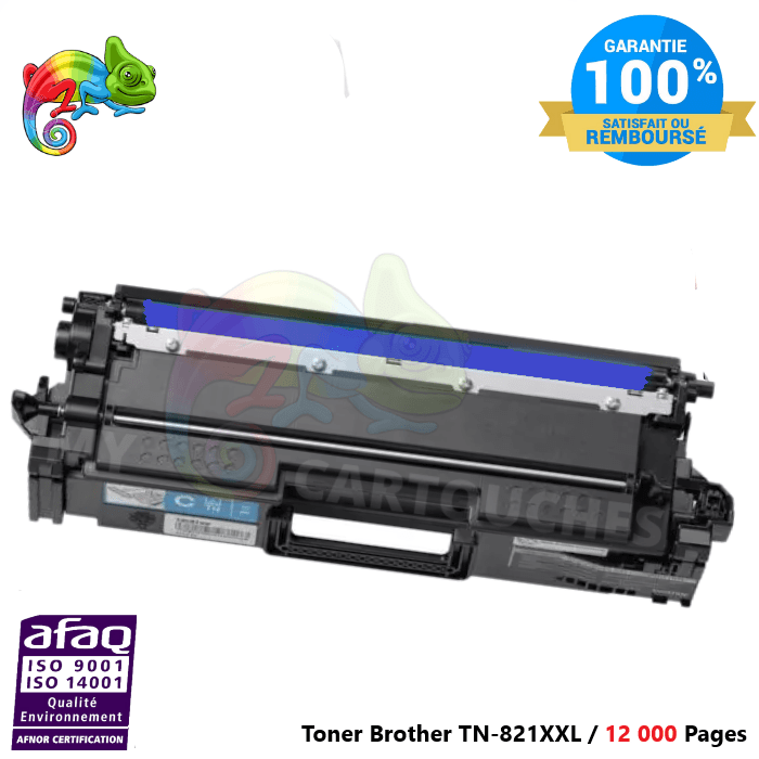 mycartouches Toner/Laser Cyan / 12 000 Pages / TN-821XXL Toner Laser Cyan Pour  Brother TN-821 XXL  Brother Compatible ( HL-L 9470 CDNT.... )