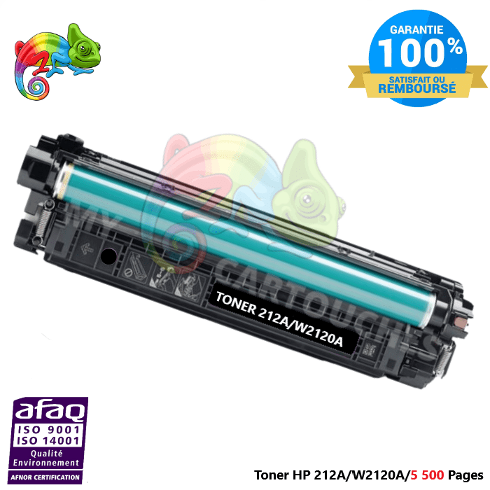 mycartouches Toner/Laser Toner Laser Pour  HP 212A  NOIR  Toner laser HP ( W2120A) Compatible