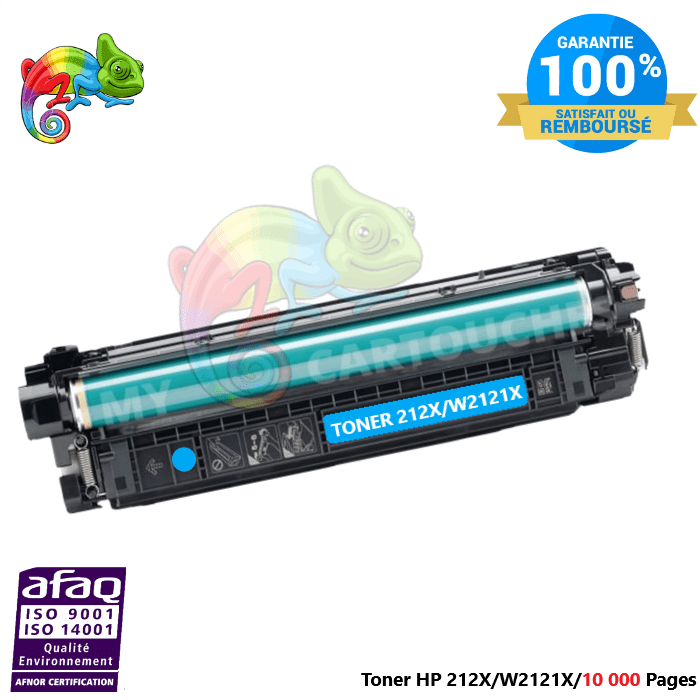 mycartouches Toner/Laser Toner Laser Pour  HP 212X Cyan Toner HP ( W2121X ) Compatible