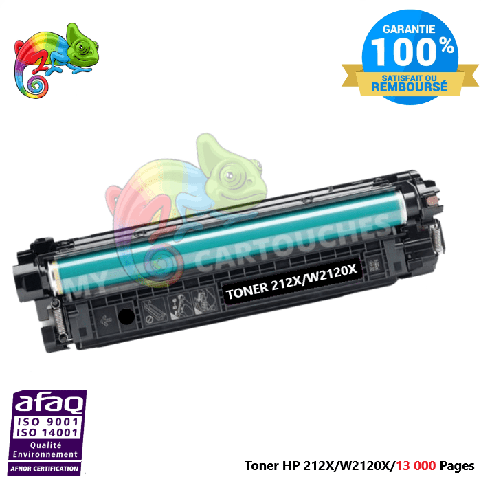 mycartouches Toner/Laser Toner Laser Pour  HP 212X Noir Toner HP ( W2120X ) Compatible