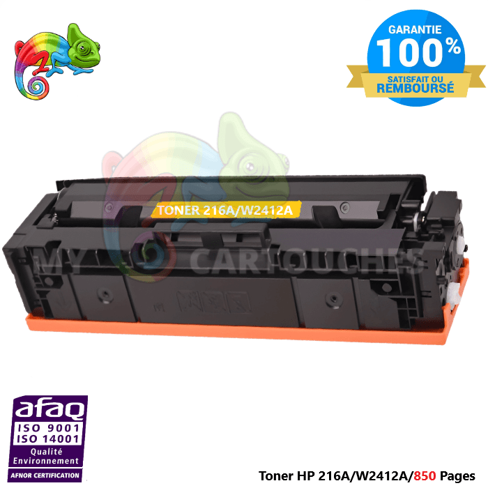 mycartouches Toner/Laser Toner Laser Pour  HP 216A  Yellow  Toner laser HP  (W2412A) Compatible