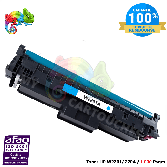 mycartouches Toner/Laser Toner Laser Pour  HP 220A  Cyan Toner laser HP ( W2201A) Compatible