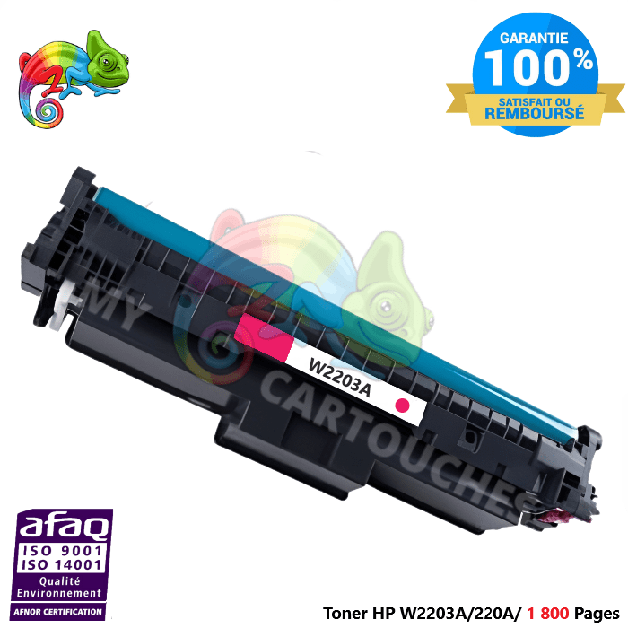 mycartouches Toner/Laser Toner Laser Pour  HP 220A  Magenta  Toner laser HP ( W2203A) Compatible