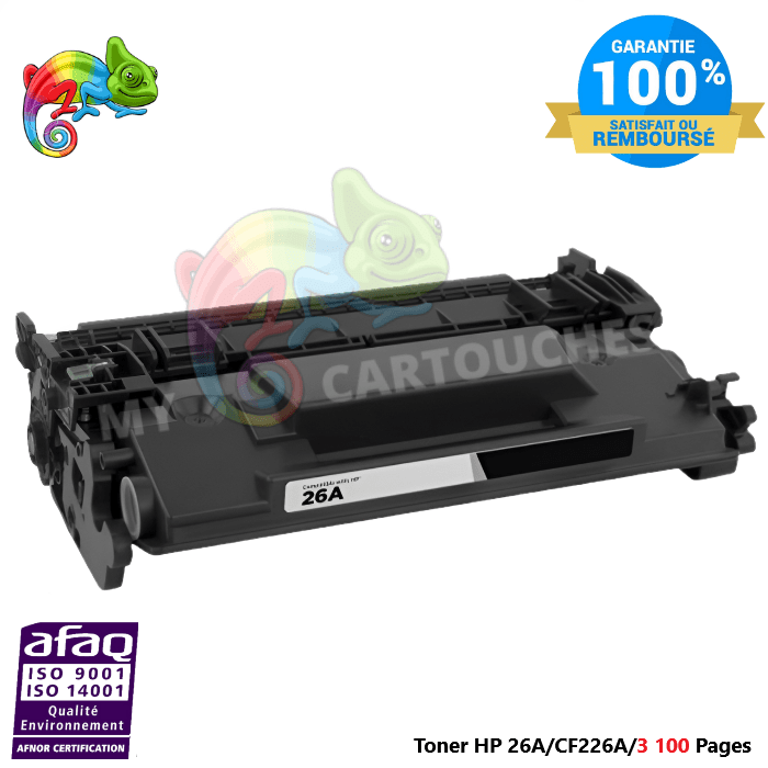 mycartouches Toner/Laser Toner Laser Pour  HP 26A  Noir Toner laser HP (CF226A) Compatible