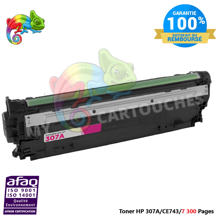 mycartouches Toner/Laser Toner Laser Pour  HP 307A  Magenta Toner laser HP (CE743A) Compatible