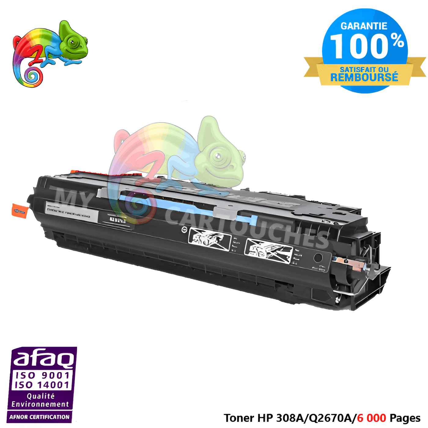 mycartouches Toner/Laser Toner Laser Pour  HP 308A  Noir Toner laser HP (Q2670A) Compatible