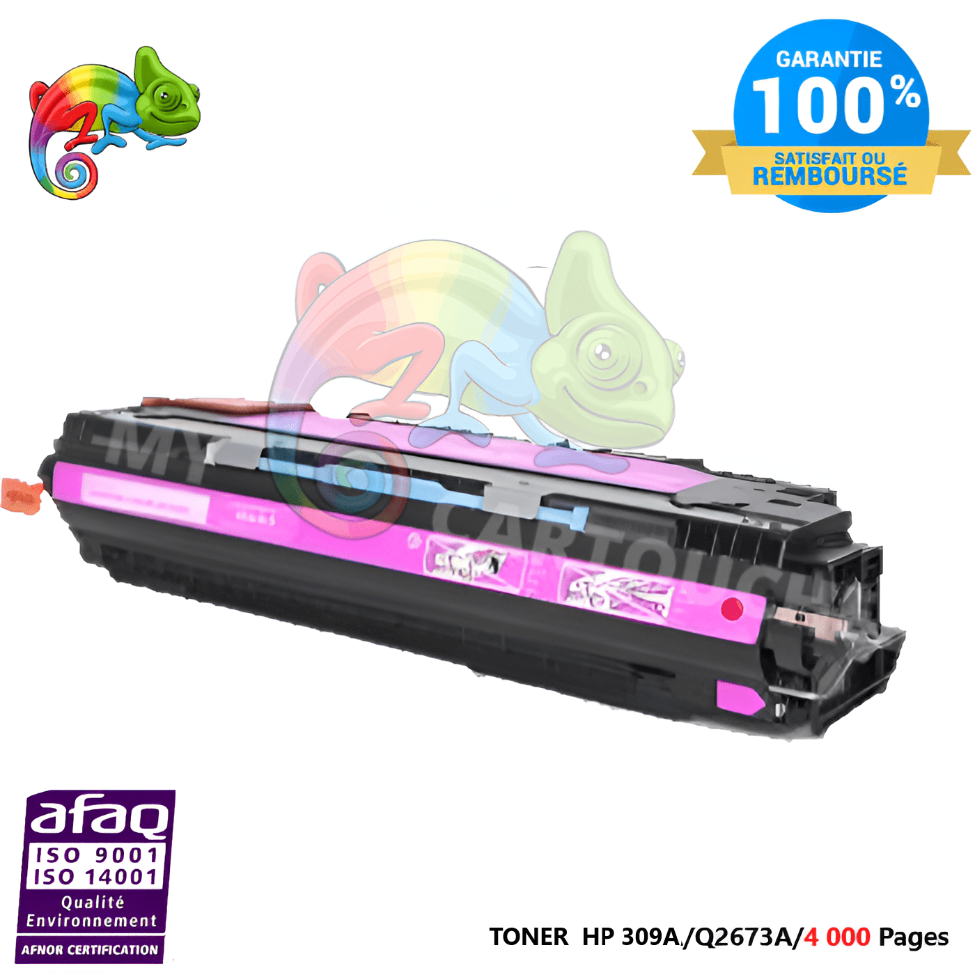 mycartouches Toner/Laser Toner Laser Pour  HP 309A  Magenta Toner laser HP (Q2673A) Compatible