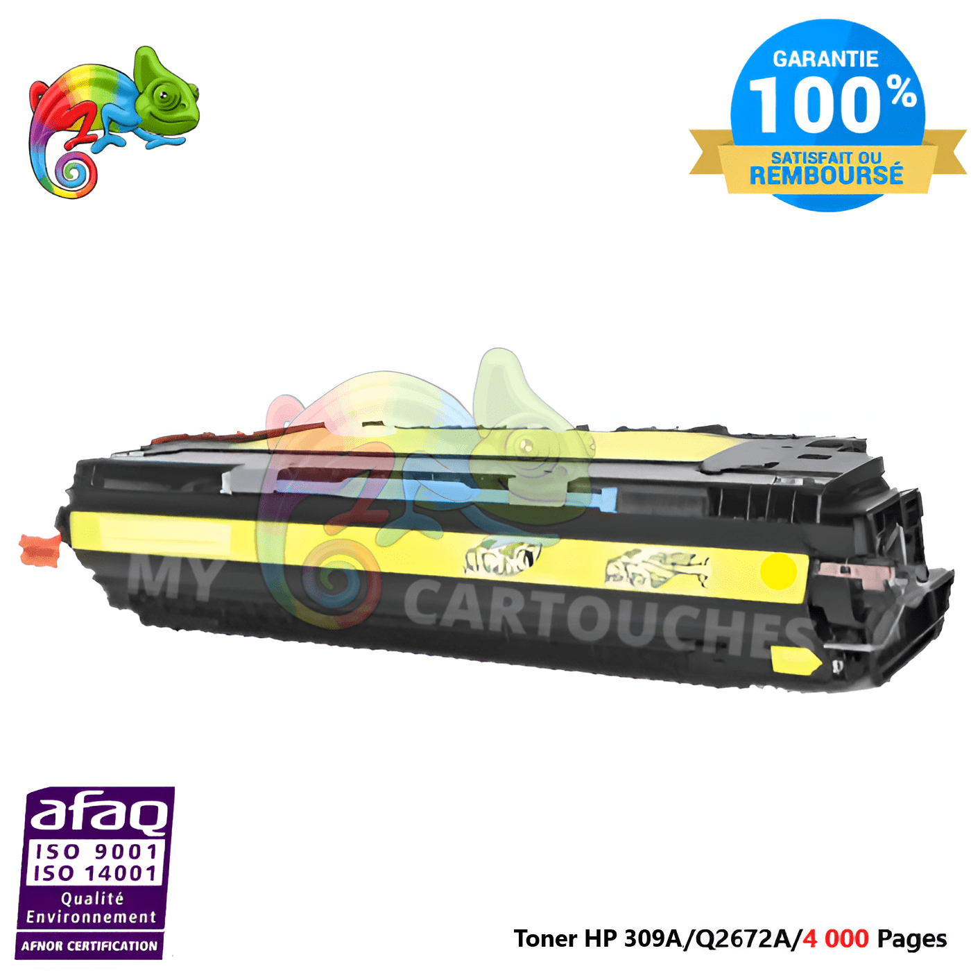 mycartouches Toner/Laser Toner Laser Pour  HP 309A  Yellow Toner laser HP (Q2672A) Compatible