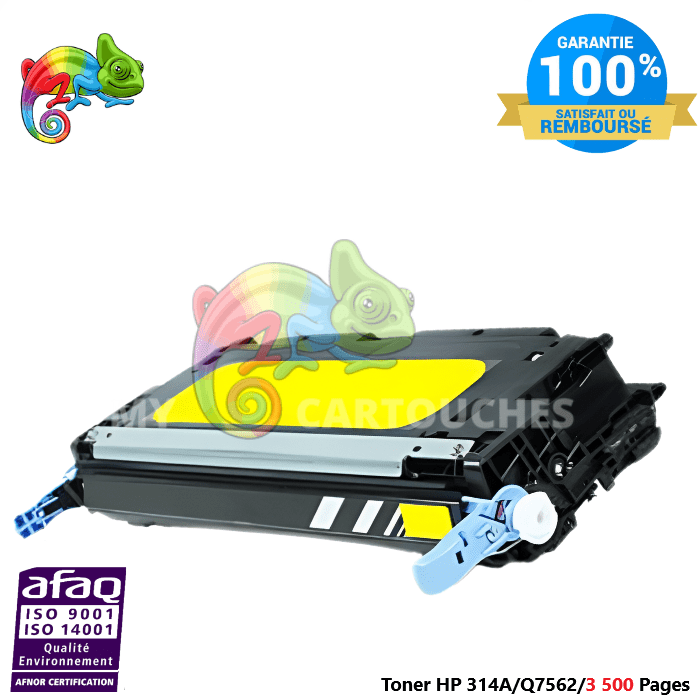 mycartouches Toner/Laser Toner Laser Pour  HP 314A  Yellow Toner laser HP (Q7562A) Compatible