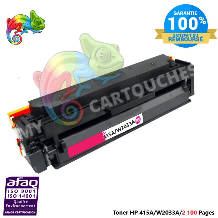 mycartouches Toner/Laser Toner Laser Pour  HP 415A  Magenta Toner laser HP (W2033A) Compatible