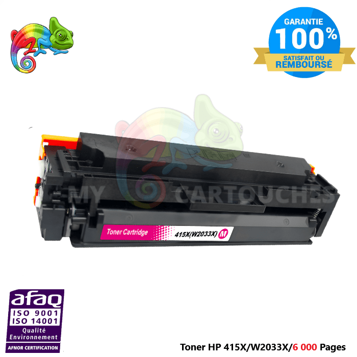 mycartouches Toner/Laser Toner Laser Pour  HP 415X  Magenta Toner laser HP (W2033X) Compatible