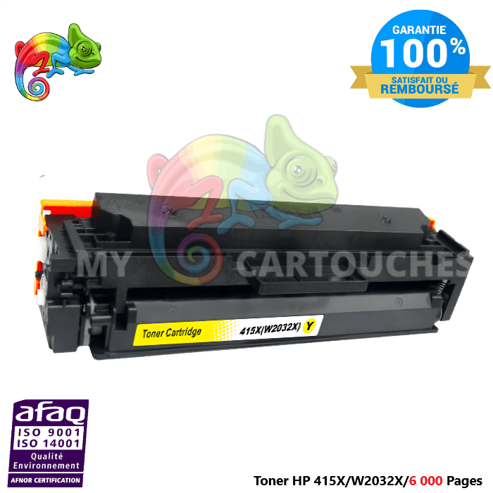 mycartouches Toner/Laser Toner Laser Pour  HP 415X  Yellow Toner laser HP (W2032X) Compatible