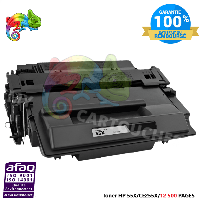 mycartouches Toner/Laser TONER LASER Pour HP 55X  Noir Toner HP (CE255X) compatible