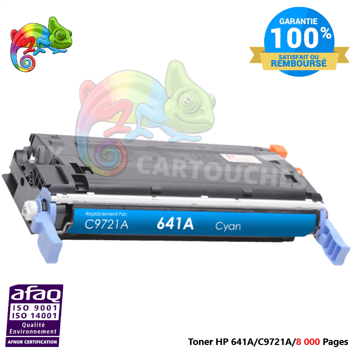 mycartouches Toner/Laser Toner Laser Pour  HP 641A Cyan  Toner laser HP (C9721A) Compatible