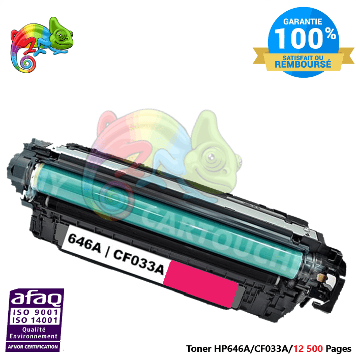 mycartouches Toner/Laser Toner Laser Pour  HP 646A Magenta  Toner laser HP (CF033A) Compatible