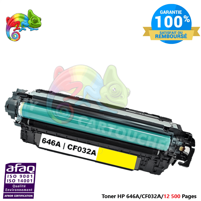 mycartouches Toner/Laser Toner Laser Pour  HP 646A Yellow  Toner laser HP (CF032A) Compatible