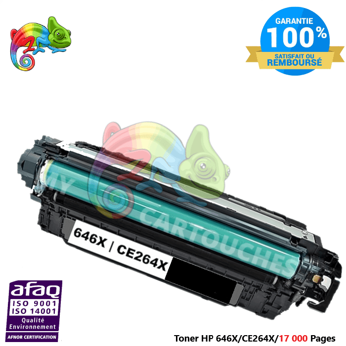 mycartouches Toner/Laser Toner Laser Pour  HP 646X Noir Toner laser HP (CE264X) Compatible