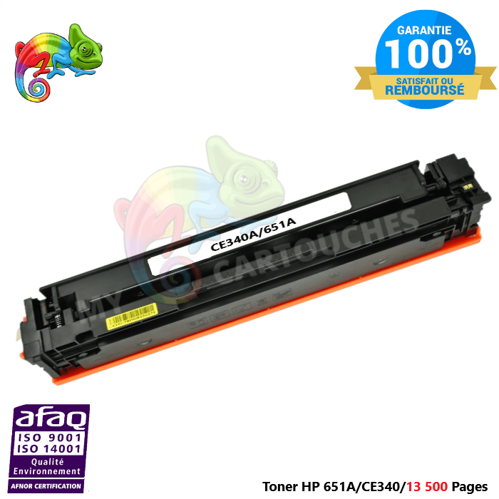 mycartouches Toner/Laser Toner Laser Pour  HP 651A Noir Toner laser HP (CE340A) Compatible