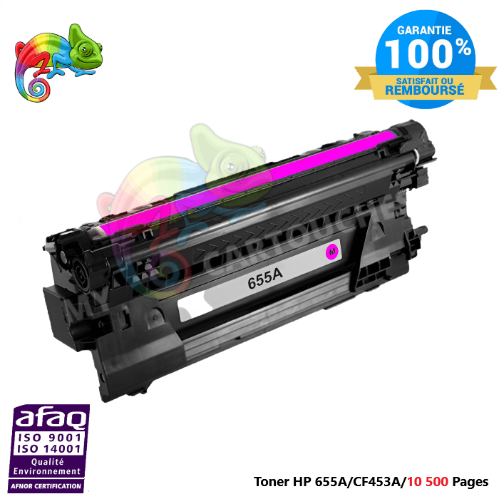 mycartouches Toner/Laser Toner Laser Pour  HP 655A  Magenta Toner laser HP (CF453A) Compatible