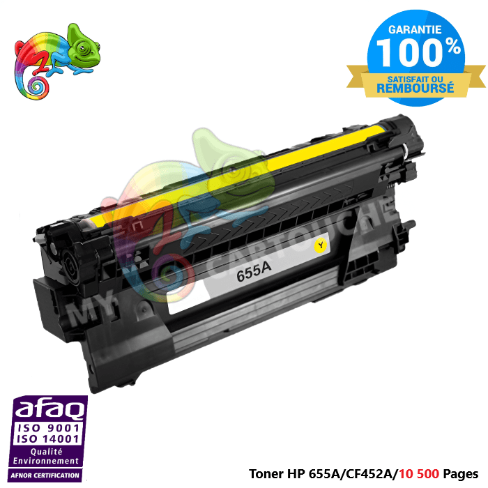 mycartouches Toner/Laser Toner Laser Pour  HP 655A  Yellow Toner laser HP (CF452A) Compatible