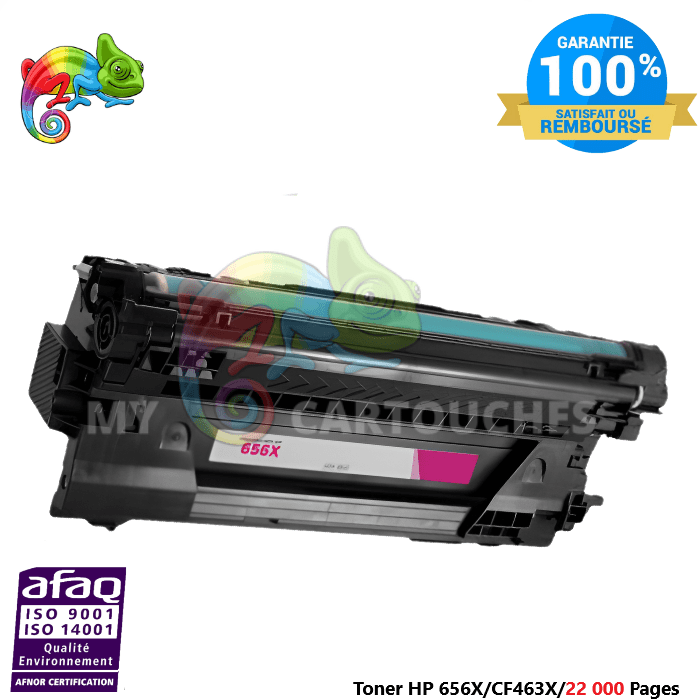 mycartouches Toner/Laser Toner Laser Pour  HP 656X  Magenta Toner laser HP (CF463X) Compatible