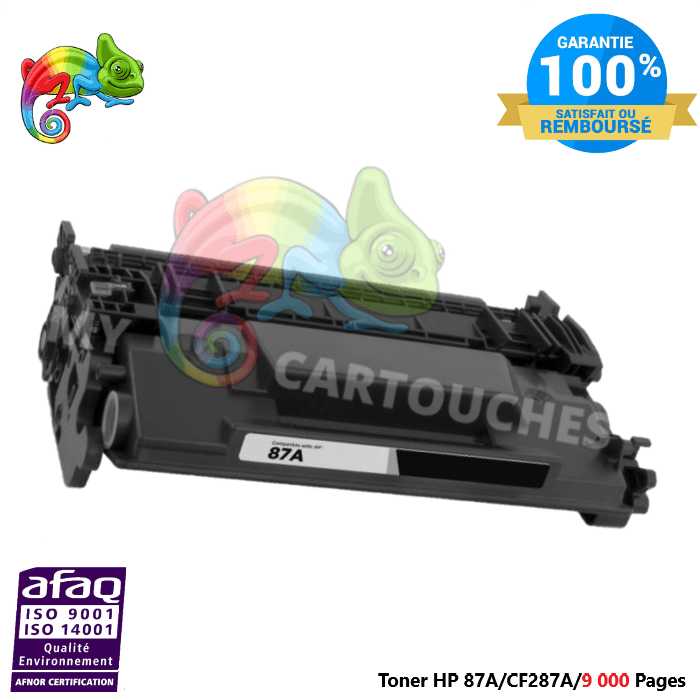 mycartouches Toner/Laser Toner Laser Pour  HP 87A  Noir Toner laser HP (CF287A) Compatible