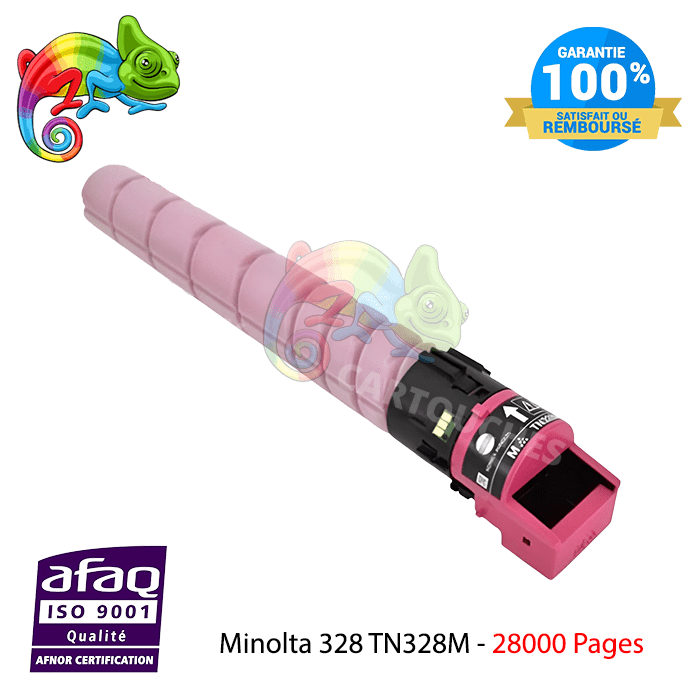 mycartouches Toner/Laser Toner Laser pour Konica Minolta TN328M (AAV8350) Magenta Compatible