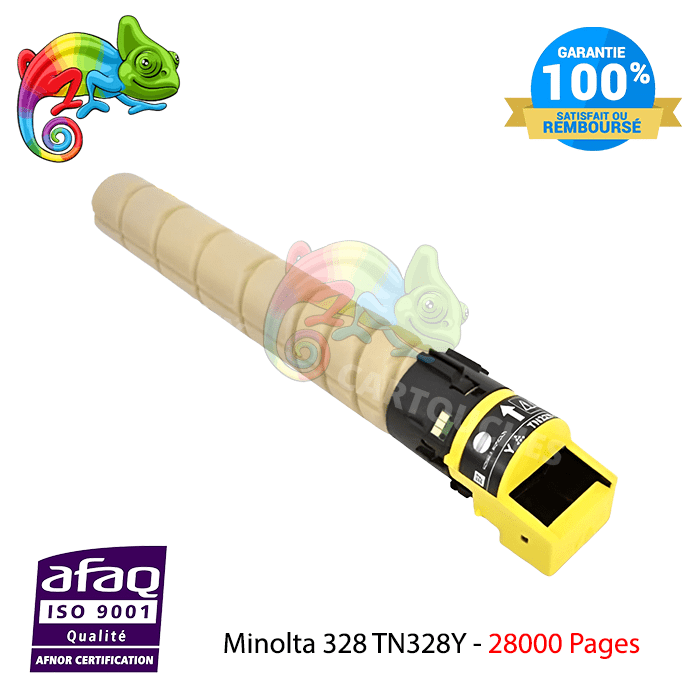 mycartouches Toner/Laser Toner Laser pour Konica Minolta TN328Y (AAV8250) Yellow Compatible