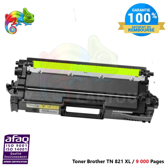 mycartouches Toner/Laser Yellow / 9 000 Pages / TN-821XL Toner Laser Yellow Pour  Brother TN-821XL  Brother Compatible ( HL-L 9470 CDNT.... )