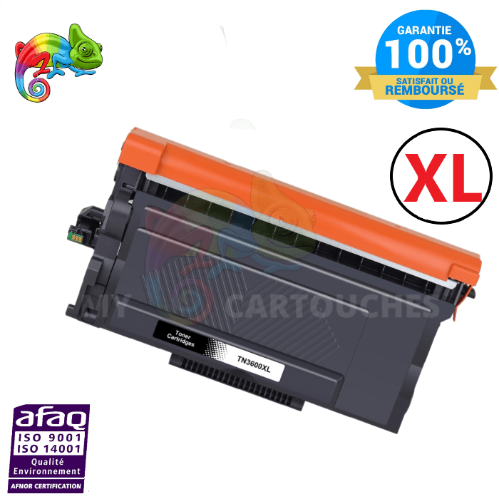 MyCartouches Toner/Laser Noir / 6 000 Pages / TN-3600XL Toner Pour Brother TN-3600 XL  Noir Compatible Brother