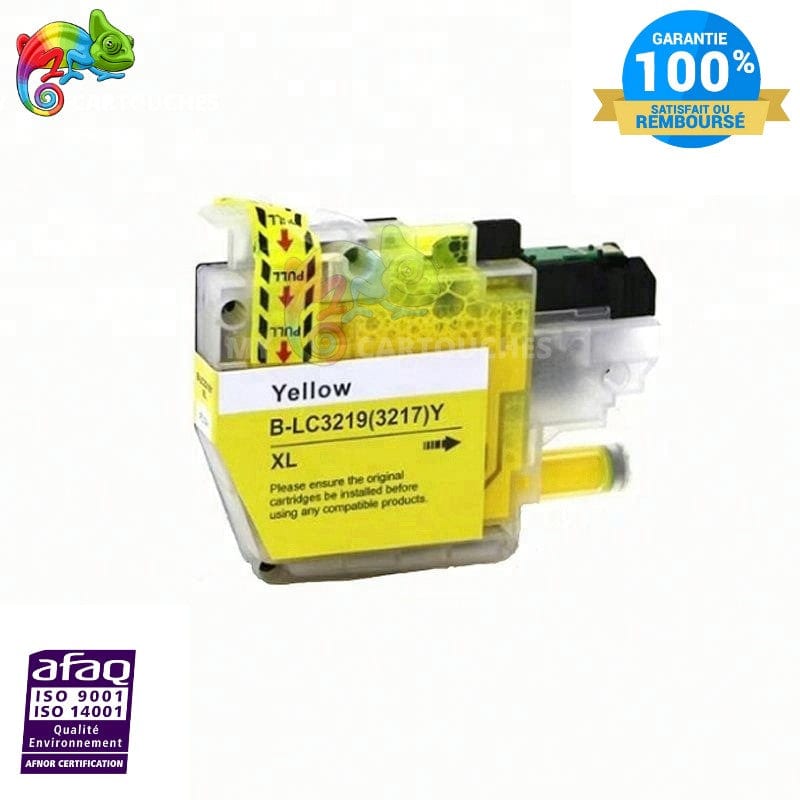 mycartouches Jet d'encre Yellow / 1500 PAGES / 20 ML / B3219Y Cartouche D'encre Brother LC-3217/3219 XL Yellow Brother LC-3217/3219 Compatible