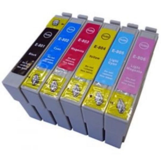 mycartouches Pack B/C/M/Y Pack De 6 Cartouches Compatibles Epson 0807 (E0807X6)