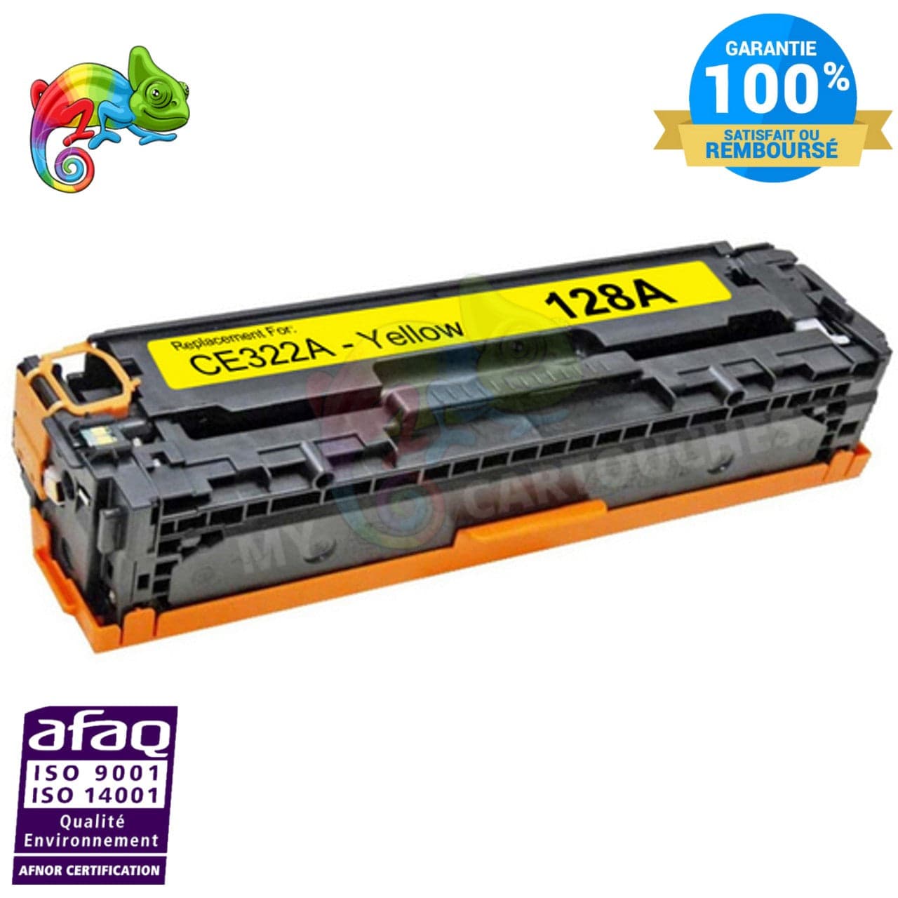 mycartouches Toner/Laser Yellow / 1300 / LHCE322A Toner HP CE322A Yellow Compatible