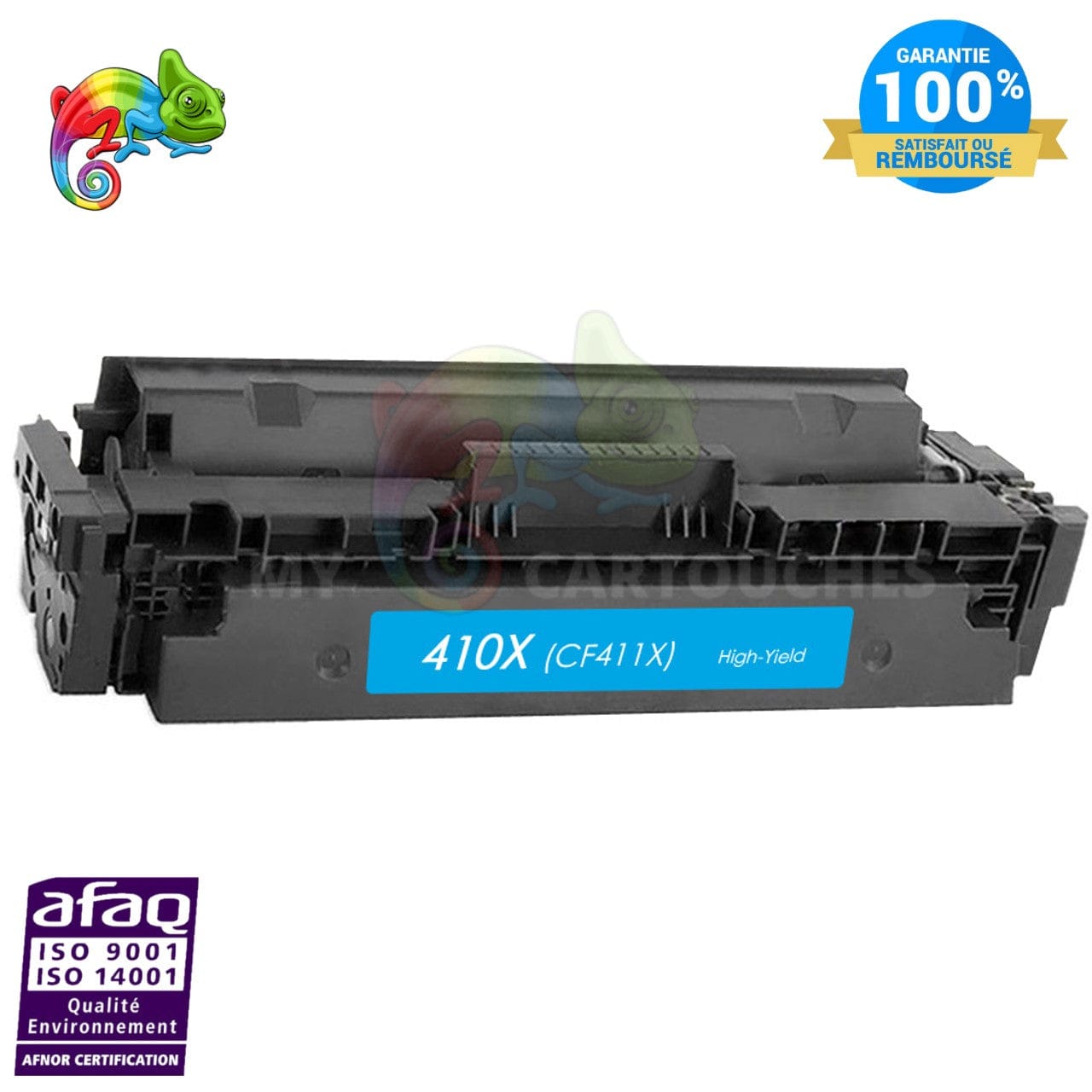 mycartouches Toner/Laser Cyan / 5000 / LHCF411X Toner  HP CF411X Cyan Compatible