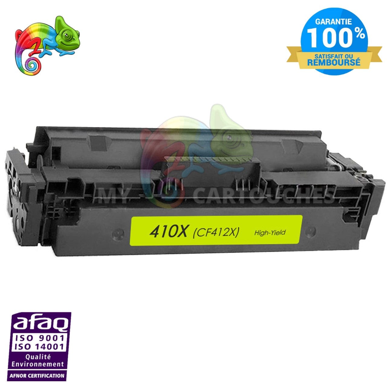 mycartouches Toner/Laser Yellow / 5000 / LHCF412X Toner  HP CF412X Yellow Compatible