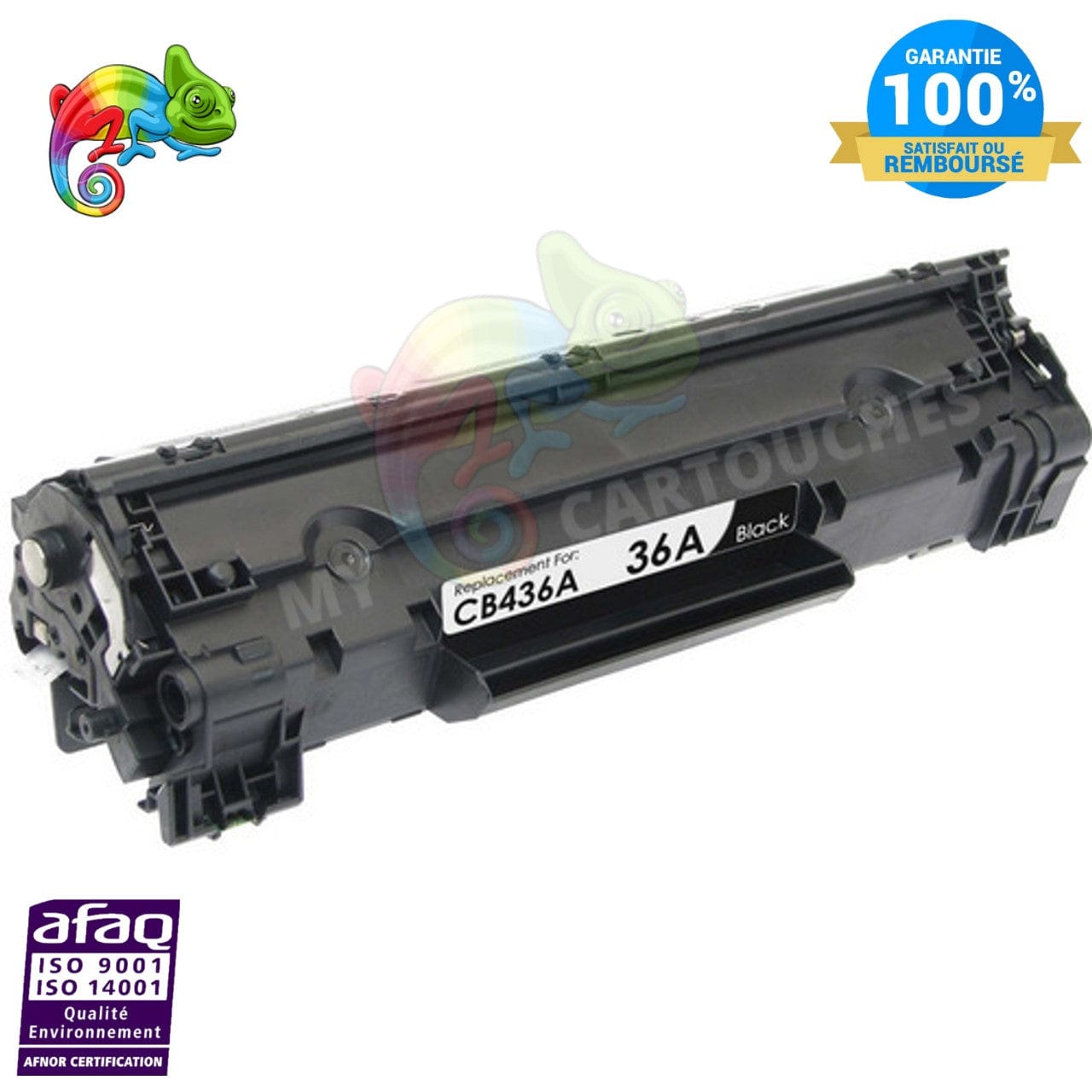 mycartouches Toner/Laser Black / 2000 / LHCB436A Toner Laser  HP CB436A noir Compatible