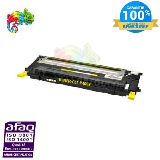 mycartouches Toner/Laser Yellow / 1000 pages / L1-ST406Y-PRO Toner laser Samsung CLT-Y406 Jaune Compatible