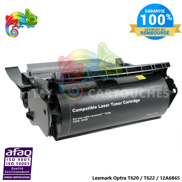 mycartouches Toner/Laser Black / 30000 pages / 12A6865 Toner laser T620 compatible Pour Lexmark 12A6865  Noir